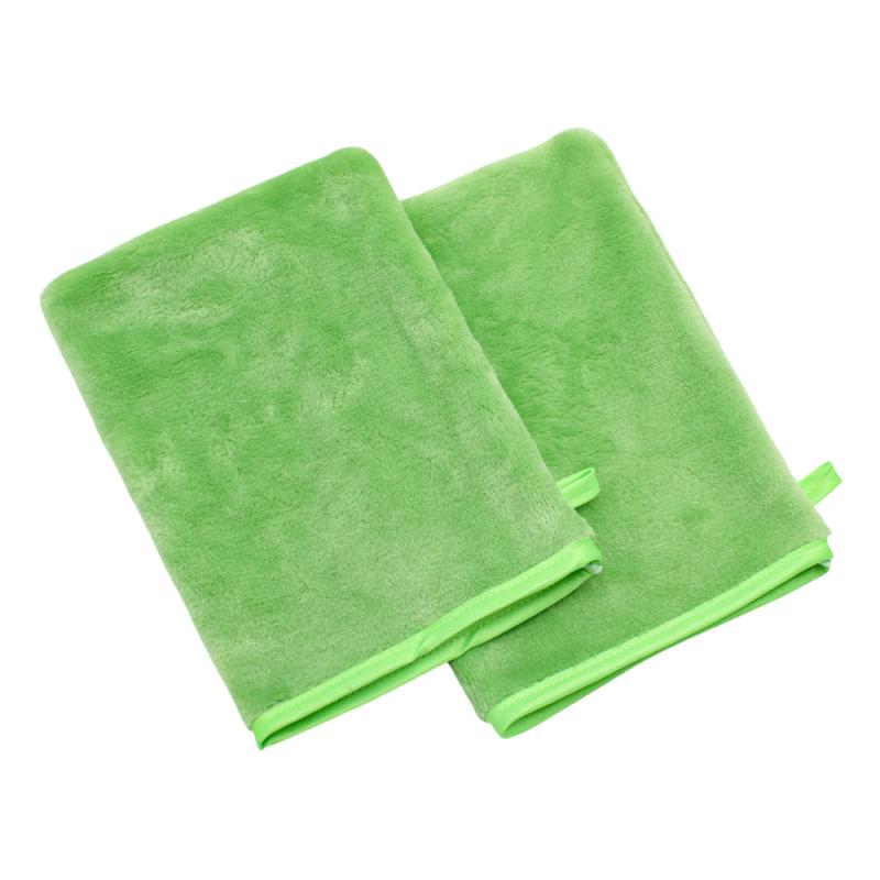 2 Pcs Makeup Remover Gloves Flannel Wash Mitts