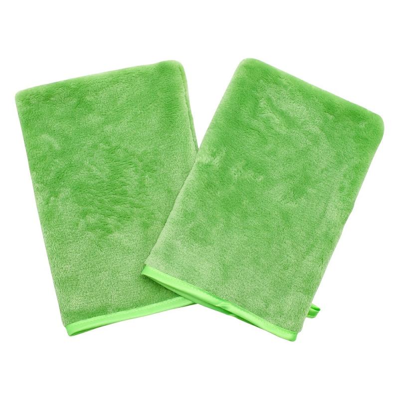 2 Pcs Makeup Remover Gloves Flannel Wash Mitts