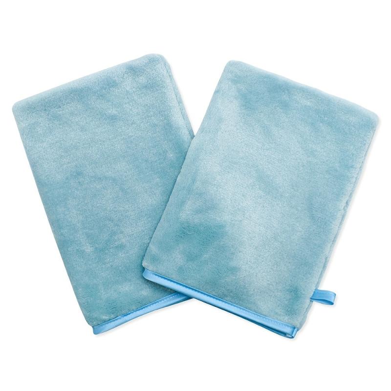2 Pcs Makeup Remover Gloves Flannel Wash Mitts