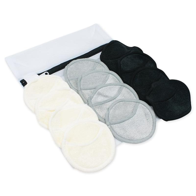 12 Pack Bamboo Makeup Remover Pads with Laundry Bag