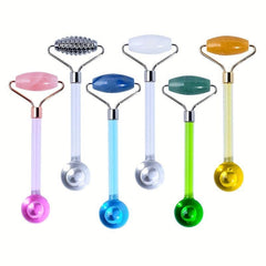 Portable Double Headed Jade Facial Roller Massager