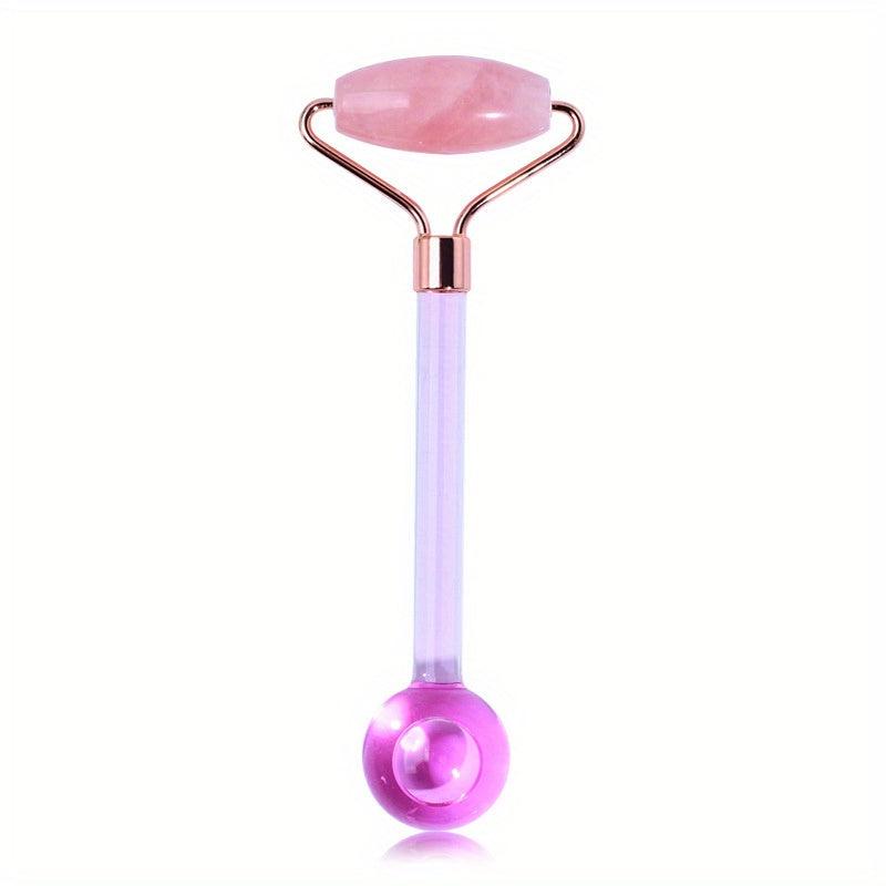 Portable Double Headed Jade Facial Roller Massager