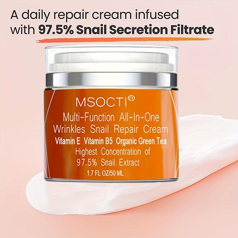 50ml Snail Essence Cream Moisturizing Formula Vitamin E & B5