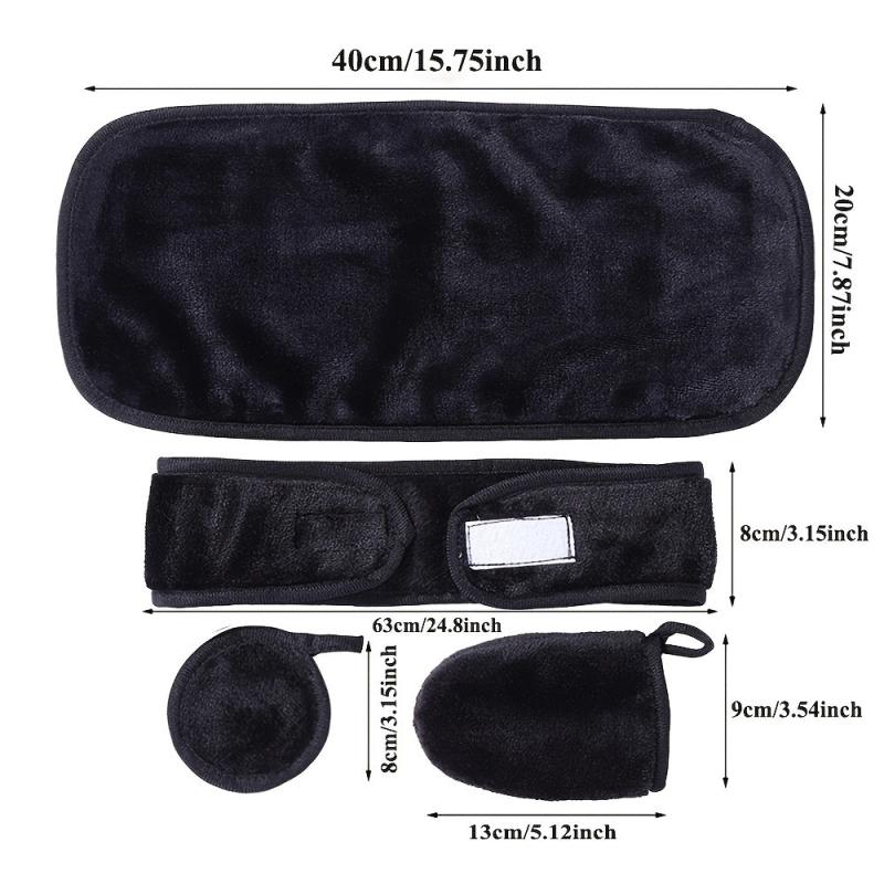 4 Pcs Reusable Microfiber Makeup Remover Towels, Remove Mascara & More