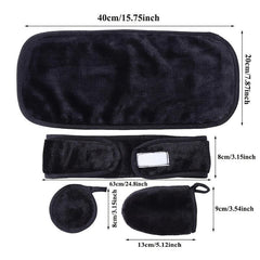 4 Pcs Reusable Microfiber Makeup Remover Towels, Remove Mascara & More