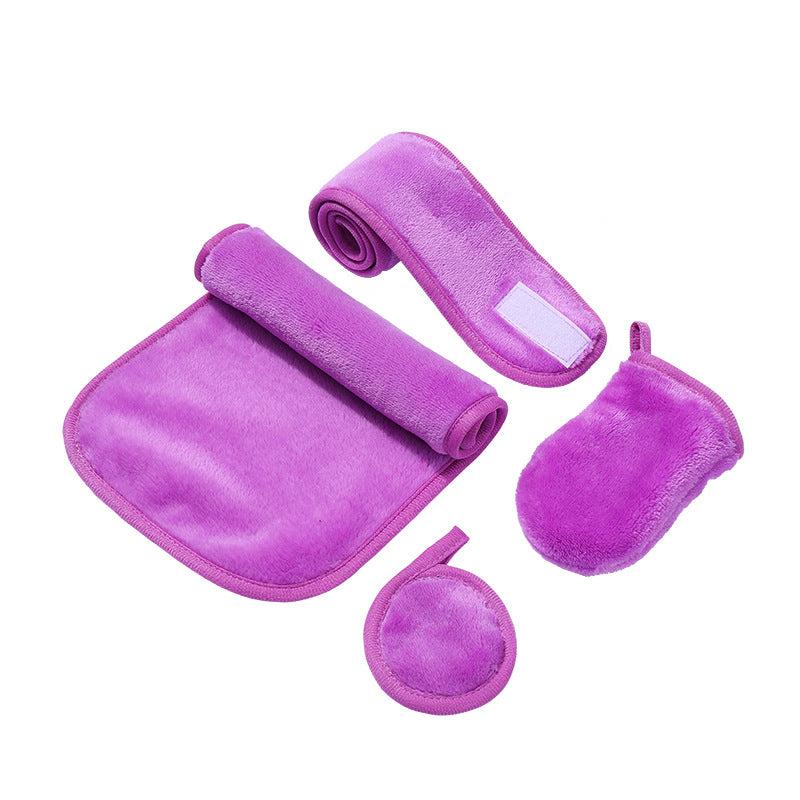 4 Pcs Reusable Microfiber Makeup Remover Towels, Remove Mascara & More