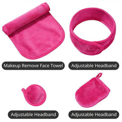 4 Pcs Reusable Microfiber Makeup Remover Towels, Remove Mascara & More