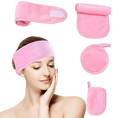 4 Pcs Reusable Microfiber Makeup Remover Towels, Remove Mascara & More