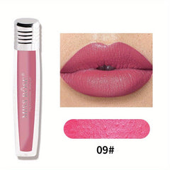 Velvet Matte Lip Glaze Smudge Proof Pearly Lip Gloss 16 Colors