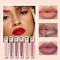 Velvet Matte Lip Glaze Smudge Proof Pearly Lip Gloss 16 Colors