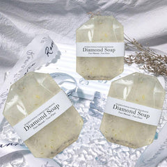 Gemstone Shape Soap - Golden Foil Soap for Cleansing and Moisturizing