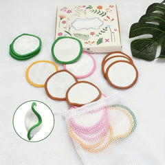 40pcs Round Microfiber Makeup Remover Pads-Soft & Reusable Facial Cleansing Puff