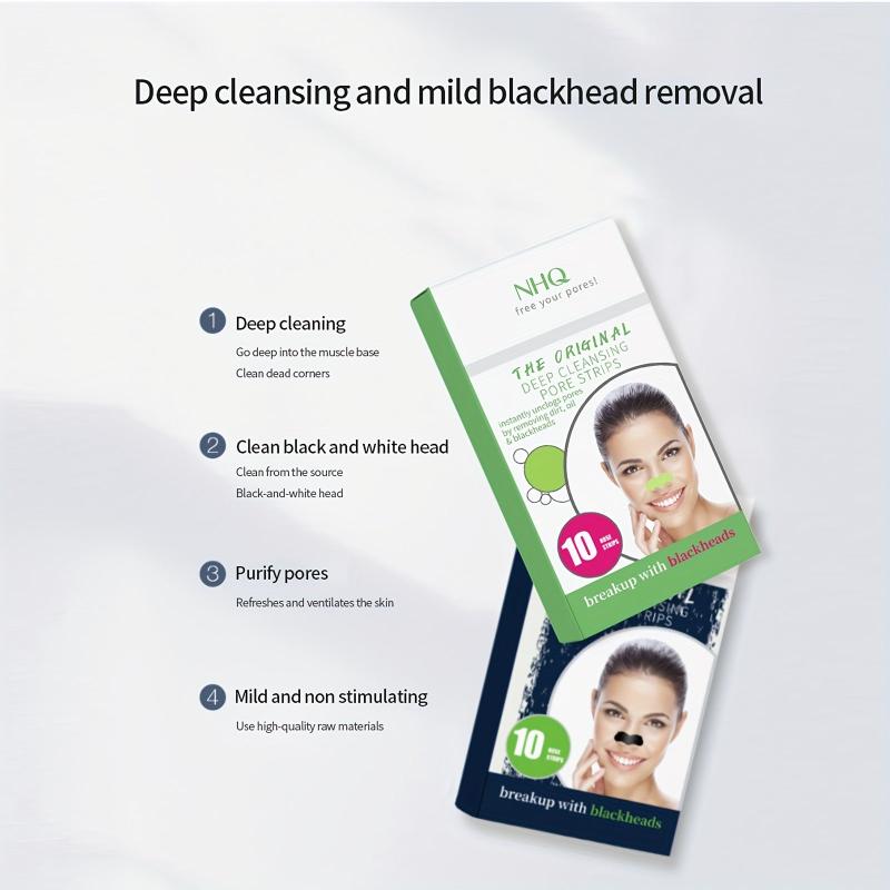 10pcs Blackhead Removal Patch Pore Minimizing Deep Cleansing Strawberry Nose