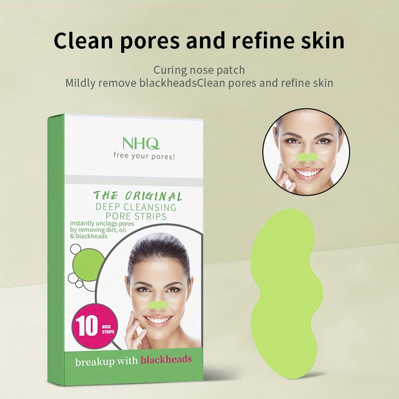 10pcs Blackhead Removal Patch Pore Minimizing Deep Cleansing Strawberry Nose