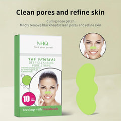 10pcs Blackhead Removal Patch Pore Minimizing Deep Cleansing Strawberry Nose