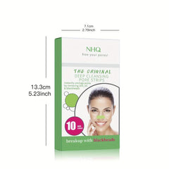 10pcs Blackhead Removal Patch Pore Minimizing Deep Cleansing Strawberry Nose