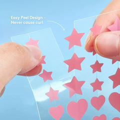Hot Pink Acne Patch Pimple Patch Heart & Star Absorbing Cover