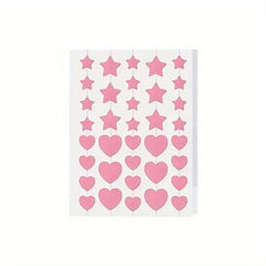 Hot Pink Acne Patch Pimple Patch Heart & Star Absorbing Cover
