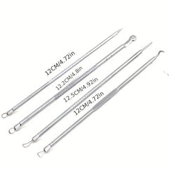 4Pcs Set Acne Blackhead Comedone Spot Pimple Blemish Remover Skin Care Tools