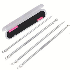 4Pcs Set Acne Blackhead Comedone Spot Pimple Blemish Remover Skin Care Tools