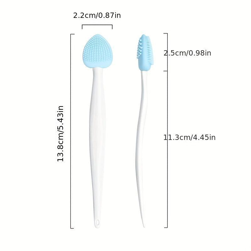 Heart Shaped Nose Scrub Brush Double Sided Silicone Exfoliating Nose Brush