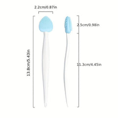 Heart Shaped Nose Scrub Brush Double Sided Silicone Exfoliating Nose Brush