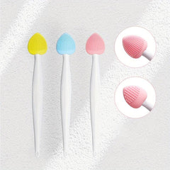Heart Shaped Nose Scrub Brush Double Sided Silicone Exfoliating Nose Brush
