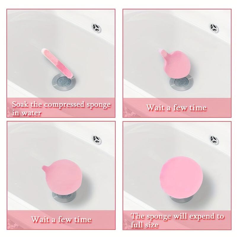 12 Exfoliating Facial Sponges Women Girls Round Cleansing Sponge Pads