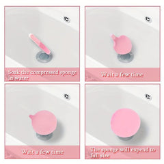12 Exfoliating Facial Sponges Women Girls Round Cleansing Sponge Pads