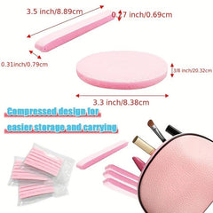 12 Exfoliating Facial Sponges Women Girls Round Cleansing Sponge Pads