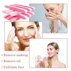 12 Exfoliating Facial Sponges Women Girls Round Cleansing Sponge Pads