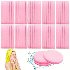 12 Exfoliating Facial Sponges Women Girls Round Cleansing Sponge Pads