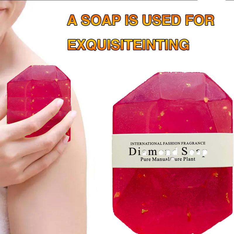 Golden Foil Gemstone Soap, Cleanses and Moisturizes Skin