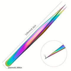 4pcs Stainless Steel Eyelash Extension Tweezers Set