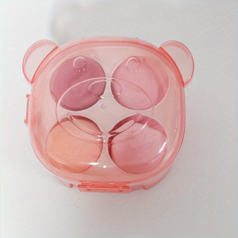 4 Pcs Soft Makeup Sponges With Storage Box Wet And Dry Non Latex Beauty Egg