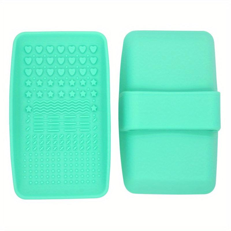 Silicone Makeup Brush Cleaning Mat with Strap