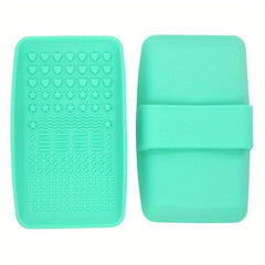 Silicone Makeup Brush Cleaning Mat with Strap