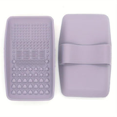 Silicone Makeup Brush Cleaning Mat with Strap