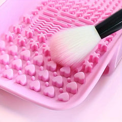 Silicone Makeup Brush Cleaning Mat with Strap