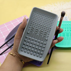 Silicone Makeup Brush Cleaning Mat with Strap