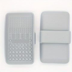 Silicone Makeup Brush Cleaning Mat with Strap