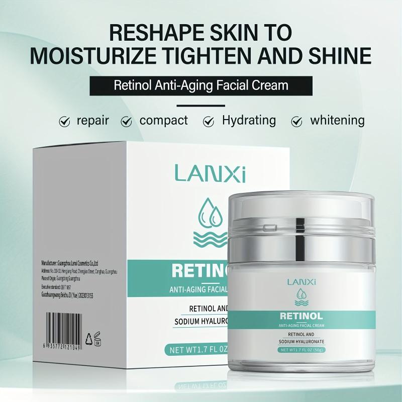 Retinol Face Cream Collagen Facial Moisturizer Hyaluronic Acid Night Serum 50ml