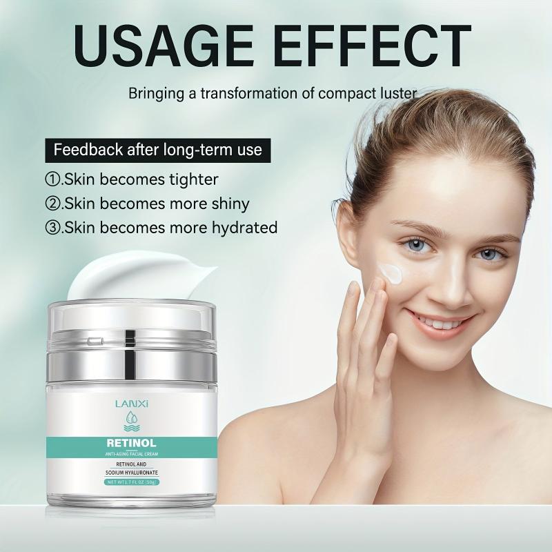 Retinol Face Cream Collagen Facial Moisturizer Hyaluronic Acid Night Serum 50ml