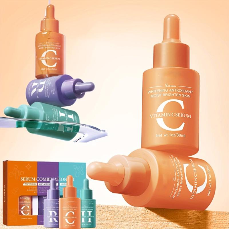 3pcs 30ml Hydrating Serum Set With Hyaluronic Acid & Retinol