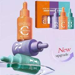 3pcs 30ml Hydrating Serum Set With Hyaluronic Acid & Retinol