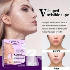 60 Patches Cruelty Face Lifting Stickers Firm Chin V Melon Invisible