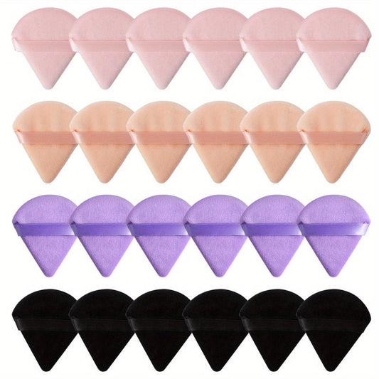 24PCS Triangle Powder Puff Face Cosmetic Makeup Puff For Loose Powder