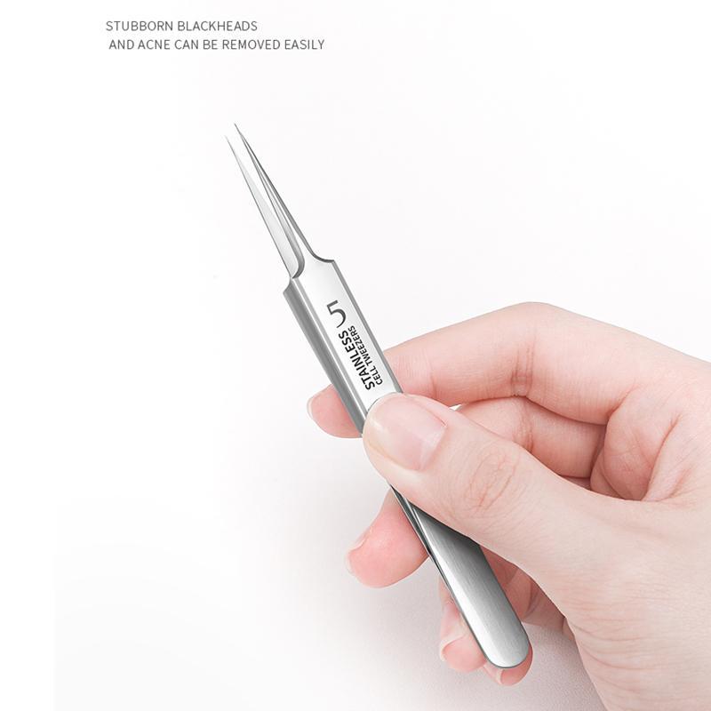 11Pcs Ingrown Hair Tweezers Acne Blackhead Removal Needles Pore Cleaner