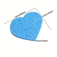 10pcs Dual Sided Cleansing Sponge Quick Foaming Non Irritating Perfect Face Wash
