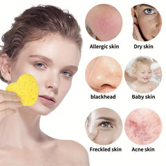 10pcs Dual Sided Cleansing Sponge Quick Foaming Non Irritating Perfect Face Wash